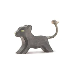 Holztier Panther klein laufend