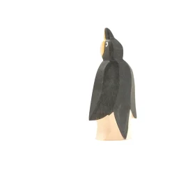 Holztier Pinguin von vorne
