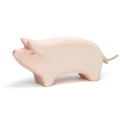 Holztier Schwein Rüssel hoch