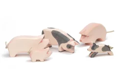 Holztier Schwein Rüssel tief