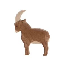 Holztier Steinbock stehend