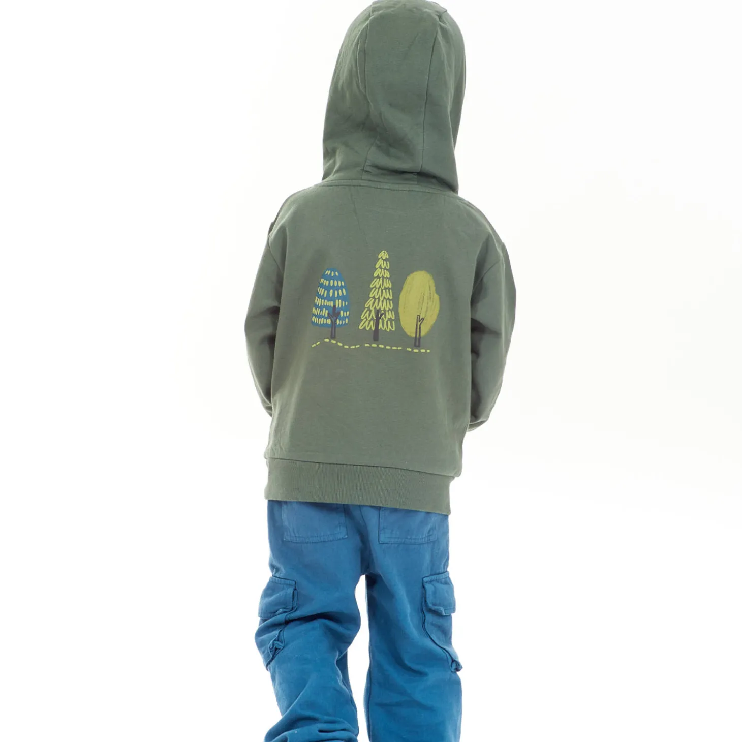Hoodie "Bäume" dark green 104