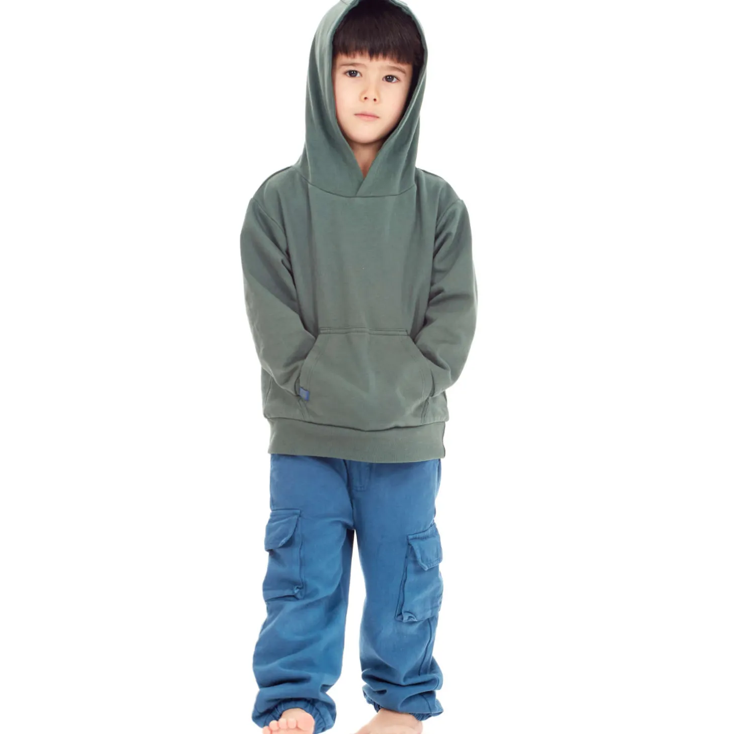 Hoodie "Bäume" dark green 104
