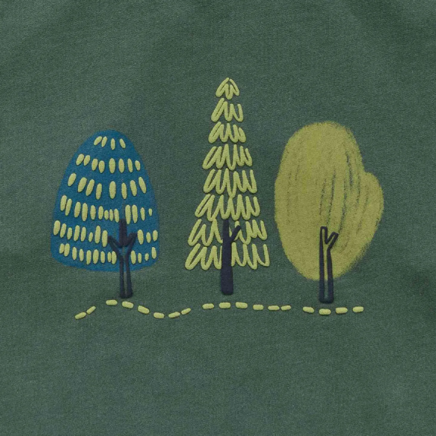 Hoodie "Bäume" dark green 104