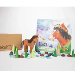Hrókur Set (Buch, Holzpferd & Kreativset)