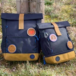 Kinderrucksack Rolltop dunkelblau