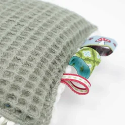 Knisterkissen "Waffelpique" olive
