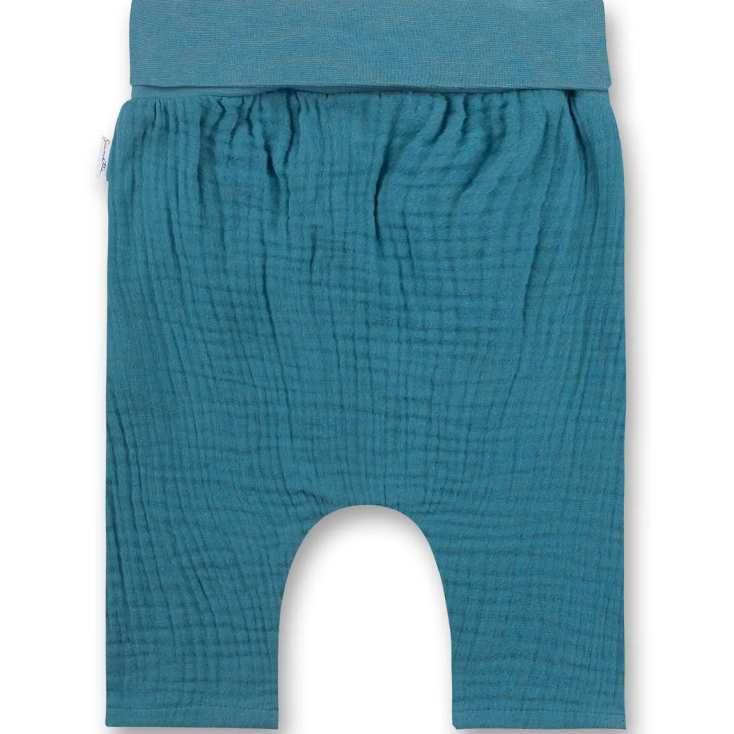 Krabbelhose Musselin mit Taschen blau 56