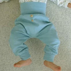 Krabbelhose Sweat pasteltürkis 62/68