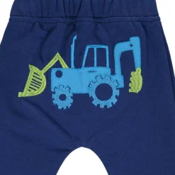 Krabbelhose "Traktoren" blau 68