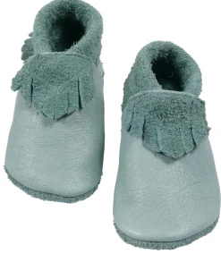 Krabbelschuhe Mokassins Leder mint 23