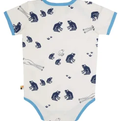 Kurzarmbody "Frosch" ultramarin 62/68
