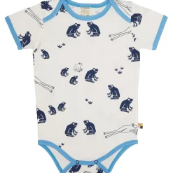 Kurzarmbody "Frosch" ultramarin 62/68