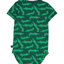 Kurzarmbody "Krokodil" dunkelgrün 86