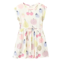 Kurzarm-Kleid "Früchte" bunt 122