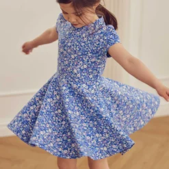 Kurzarmkleid mit Puffärmeln „Primrose“ azure blue 128