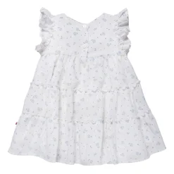 Kurzarm-Sommerkleid "Streublumen" weiß 86/92