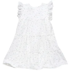 Kurzarm-Sommerkleid "Streublumen" weiß 116