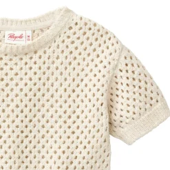 Kurzarm-Strickpullover natur  98/104