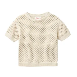 Kurzarm-Strickpullover natur  98/104