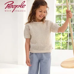 Kurzarm-Strickpullover natur  98/104