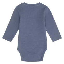 Langarmbody denimblau Struktur 50/56