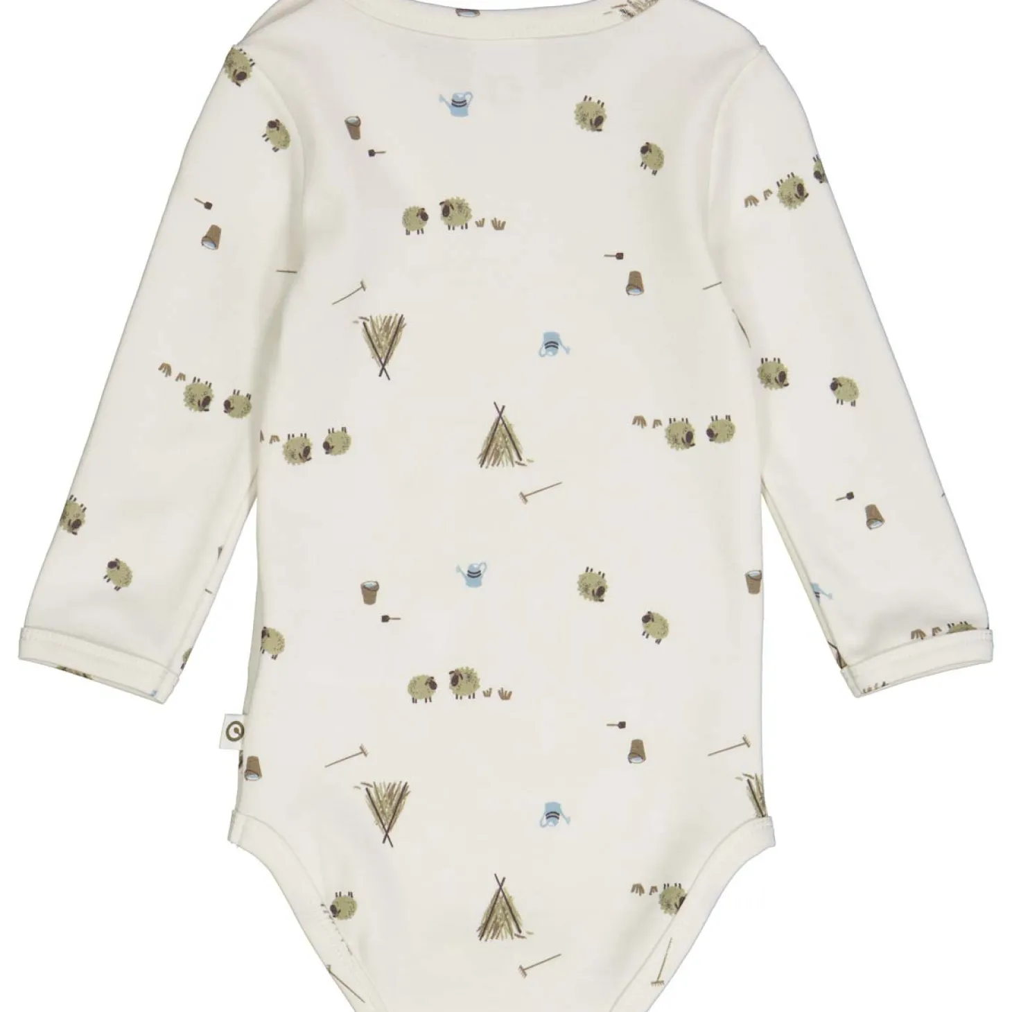Langarmbody "kleine Farm" creme 68