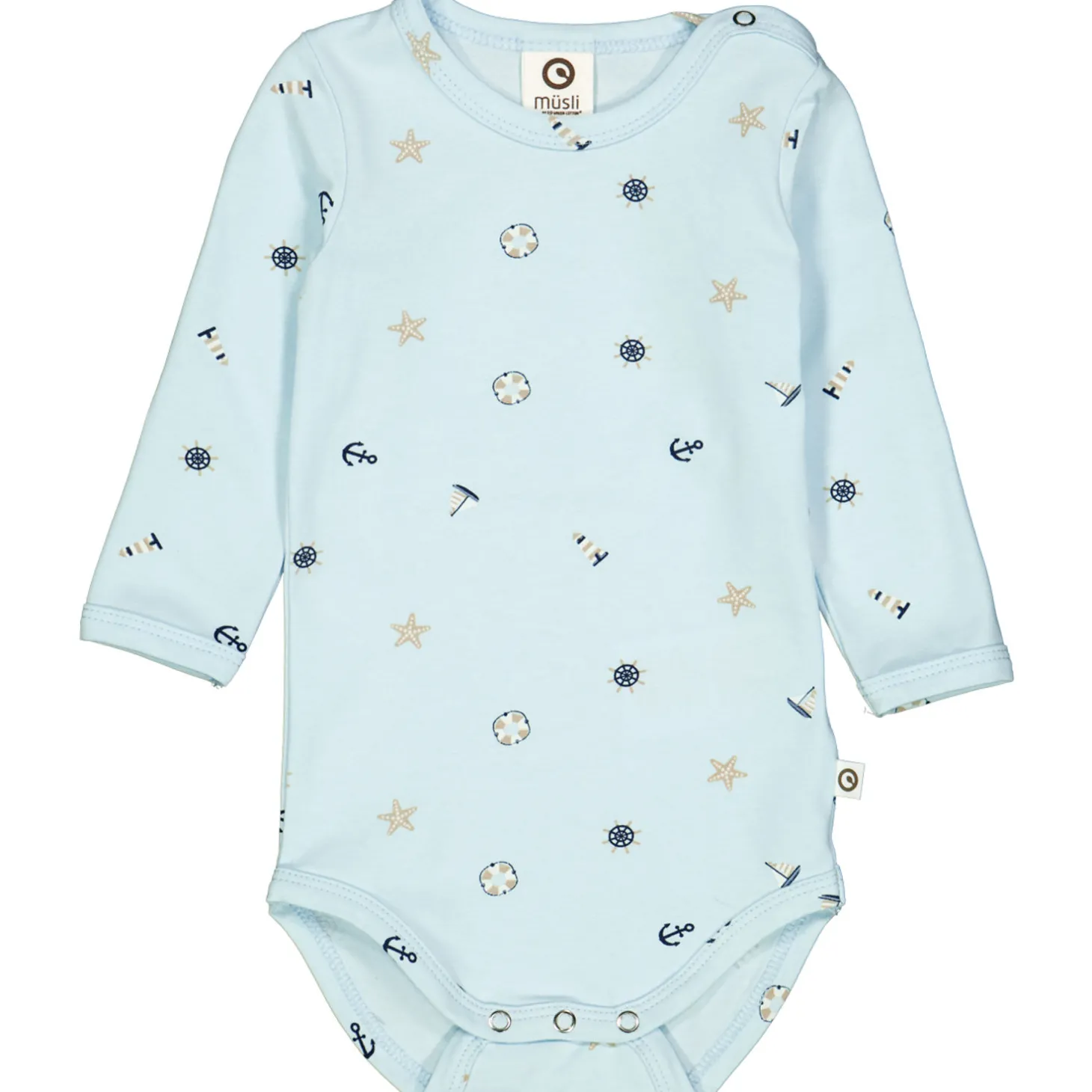 Langarmbody "Maritim" hellblau 56