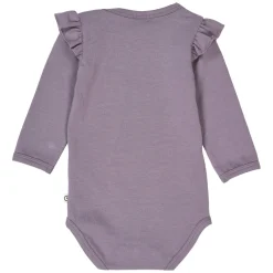 Langarmbody mit Puffärmel lila fog 86