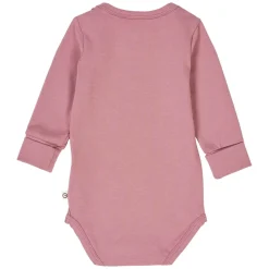 Langarmbody mit Rüsche altrosa 86