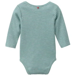 Langarmbody petrol gestreift 98/104