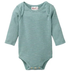 Langarmbody petrol gestreift 98/104