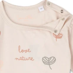 Langarmshirt "Blätter" creme 92