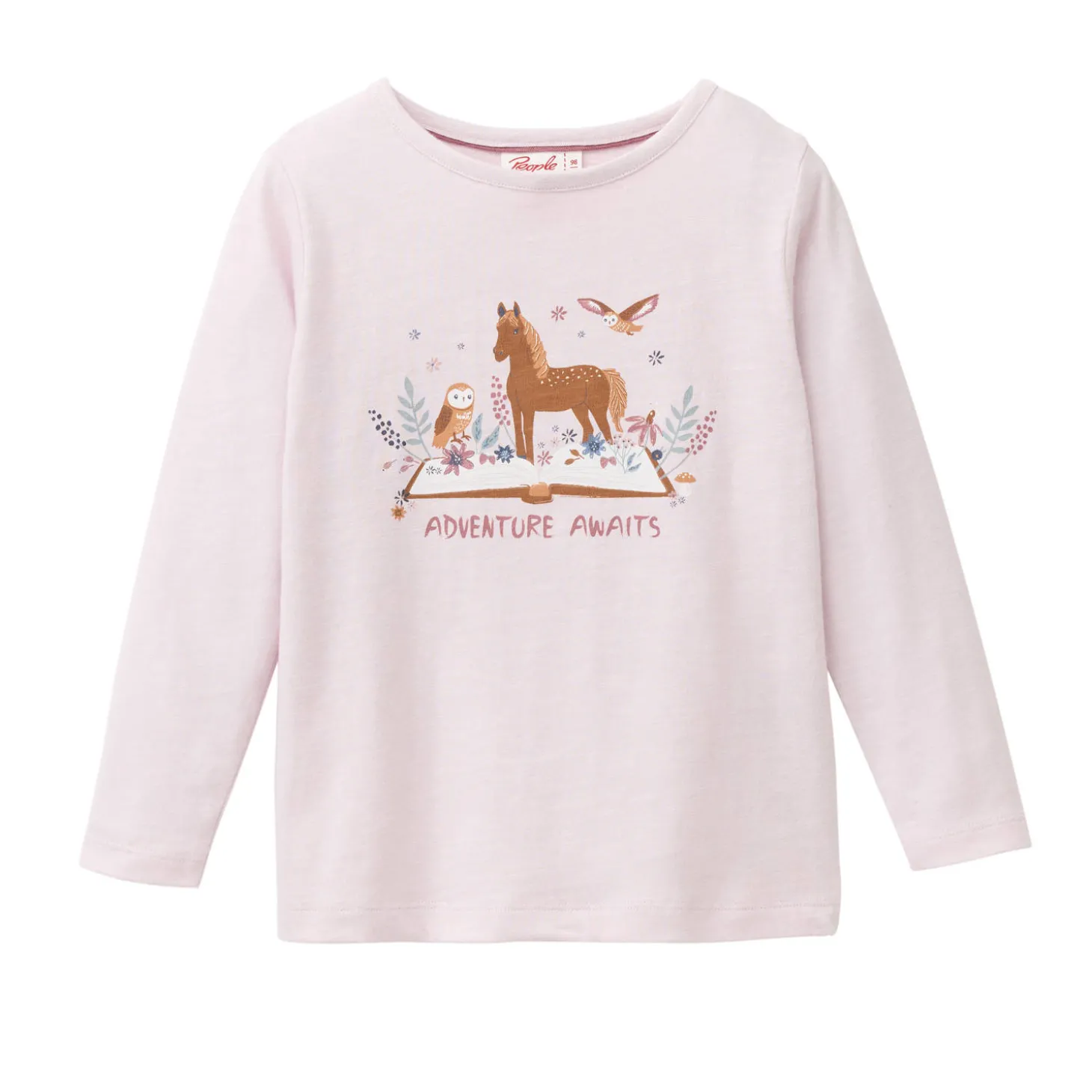 Langarmshirt "Buch" hellviolett 122/128