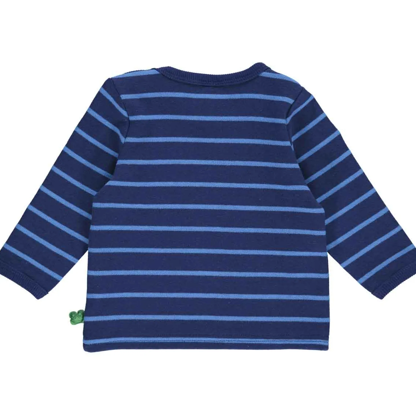 Langarmshirt "Dino" blau gestreift 74