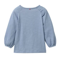 Langarmshirt "Eule" rauchblau 98/104