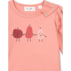 Langarmshirt "Kürbis-Freunde" lachsrosa 80