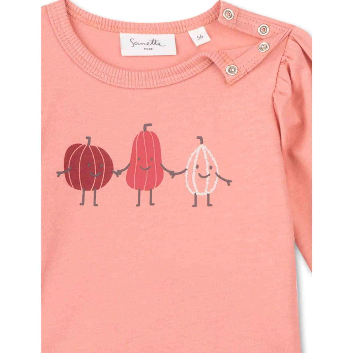 Langarmshirt "Kürbis-Freunde" lachsrosa 80
