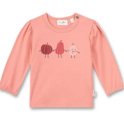 Langarmshirt "Kürbis-Freunde" lachsrosa 80