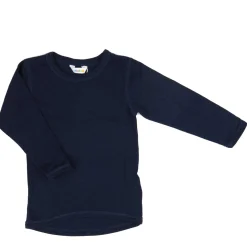 Langarmshirt Merinowolle marine 98/104