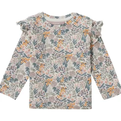 Langarmshirt mit Rüsche geblühmt 62