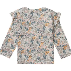 Langarmshirt mit Rüsche geblühmt 62