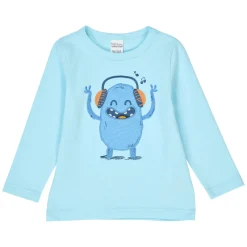 Langarmshirt "Monster" hellblau 116