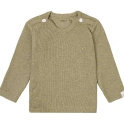 Langarmshirt "Ripp" olivgrün melange 68