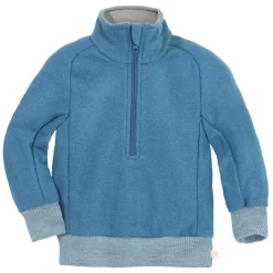 Leichter Walk-Pullover "Troyer" taubenblau 86/92