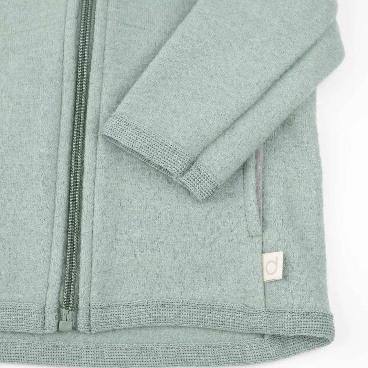 Leichte Walkjacke "Zipper" jade 122/128