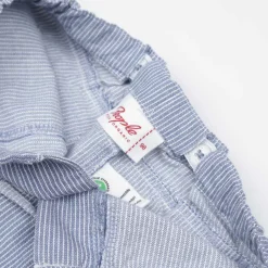 7/8 Mädchen-Hose jeansblau gestreift 74/80