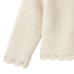 Mädchen-Strickjacke kitt mélange 86/92