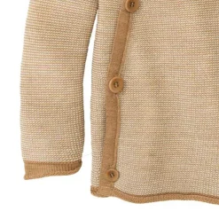 Melange-Jacke Merinowolle karamell 50/56