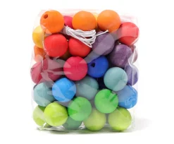 Mittlere Holzperlen Regenbogen (60 Stück)